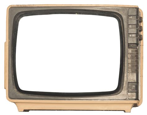 Vintage television with cut out screen on Isolated 11124800 PNG