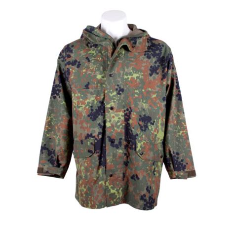 Goretex Jacket Parka Waterproof Flecktarn Camo Genuine German Army