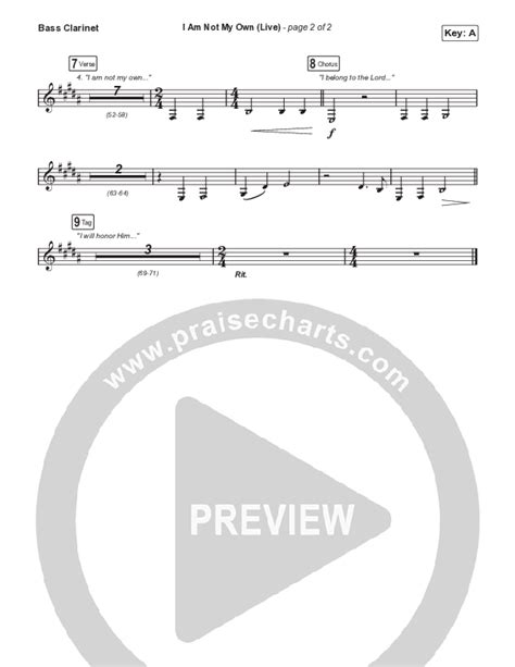 I Am Not My Own Choral Anthem Satb Bass Clarinetsheet Music Pdf