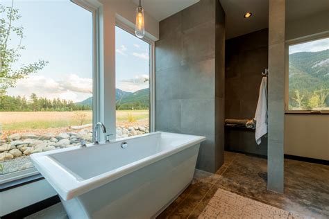 Mazama Meadow Residence Firewise Design Mazama WA Modern Bathroom