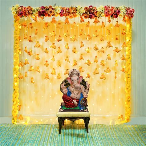 Celebrate Ganesh Chaturthi With Flowers And Tassel Ganpati Decorations Delhi Ncr