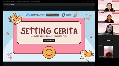 Webinar Menulis Gratis Tika Widya Yang Keempat Dihadiri Penulis