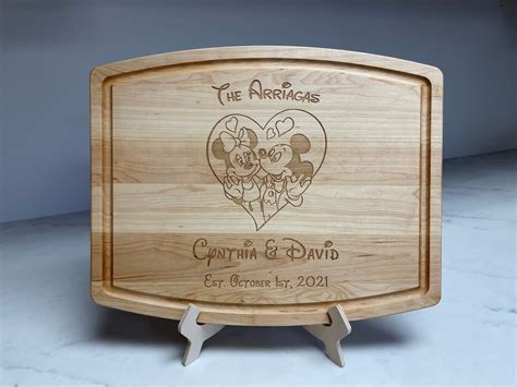 Disney Cutting Board Mickey And Minnie Mouse Personalized Cutting