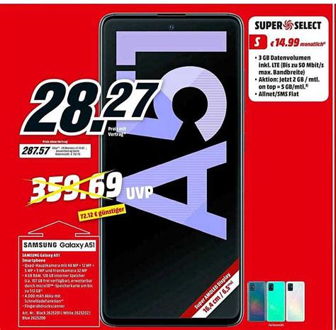 Samsung Galaxy A51 Angebot Bei MediaMarkt 1Prospekte De