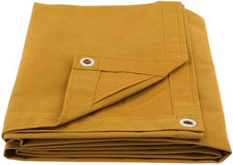 Pvc Coated Brown Waterproof Cotton Tarpaulins Thickness Gsm At