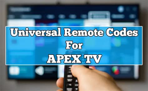 Universal Remote Codes For Apex Tv And Programming 2024