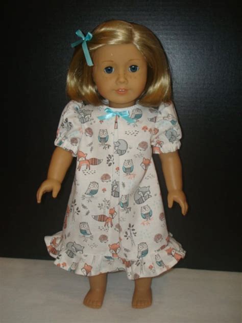 18 Inch Doll Clothes Fits Like 18 American Girl Doll Clothes Nightgown Cotton Gown Am Girl