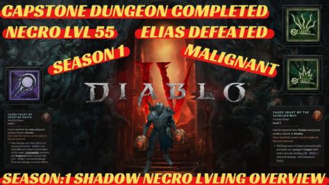 Diablo 4 Season 1 Shadow Minion Necro WT4 Capstone Dungeon Completed