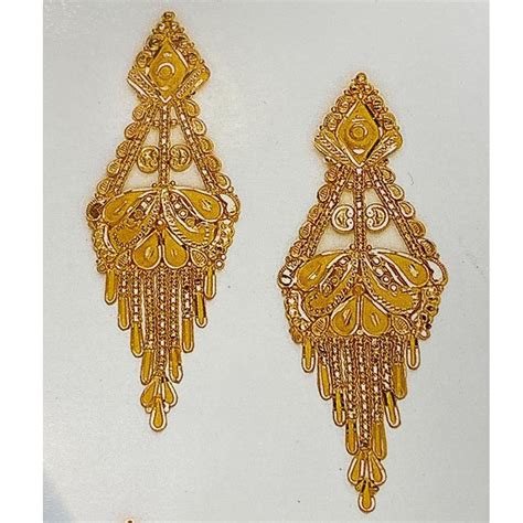 Wedding Wear Ladies Gold Earrings At Rs 30000pair Gold Earrings In