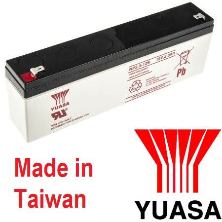 Yuasa 12v 2 3Ah SLA Rechargeable Battery NP2 3 12 Valve Regulated