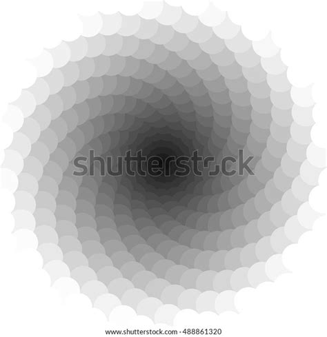 Vector Black White Spiral Circles Swirl Stock Vector Royalty Free