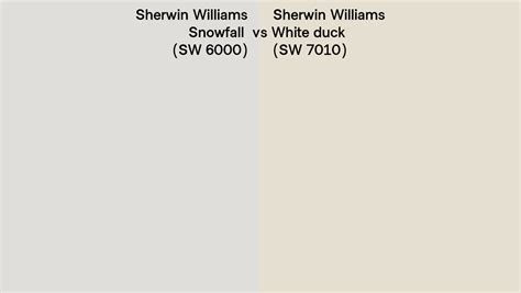 Sherwin Williams Snowfall Vs White Duck Side By Side Comparison