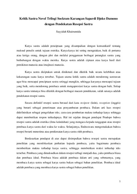 Detail Contoh Kritik Buku Koleksi Nomer