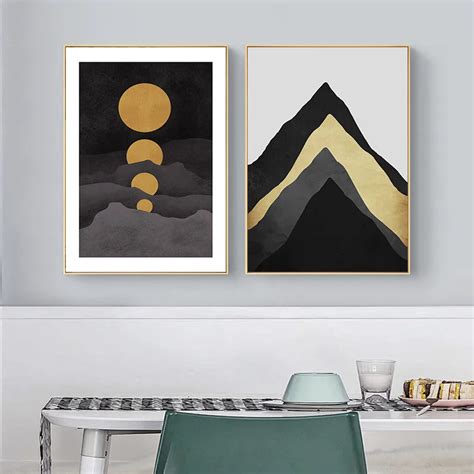 Abstract Minimalist Art Canvas Painting Prints Geometric Posters Wall ...