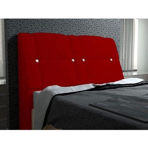 Cabeceira baú Itália Cama Box Queen 160 cm Suede Amassado Vermelho