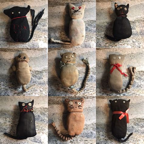 A Collection Of Adorable Stuffed Cats And Kittens