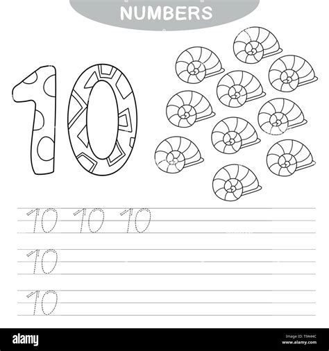 Educational Game Learning Numbers Coloring Book For Preschool