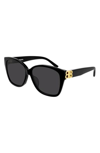 Balenciaga 59mm Square Sunglasses In 001 Black Modesens