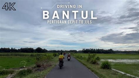 Driving On Rural Roads In Bantul Regency Village Drive Bantul K