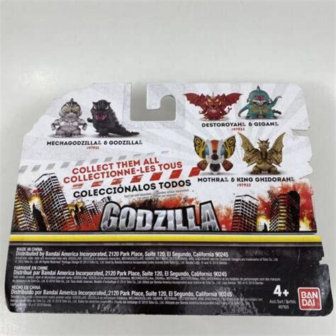 Godzilla Chibi King Ghidorah & Mothra Mini Figure 2-Pack Bandai New ...