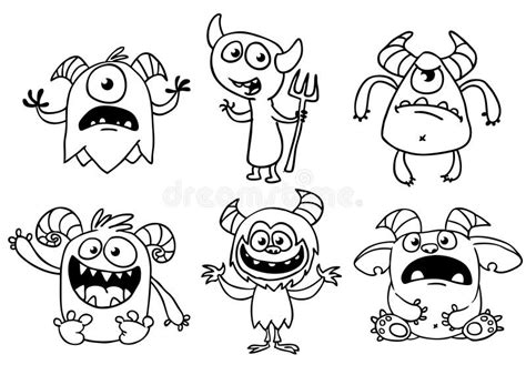 Cute Cartoon Monsters Set Of Cartoon Monsters Goblin Or Troll