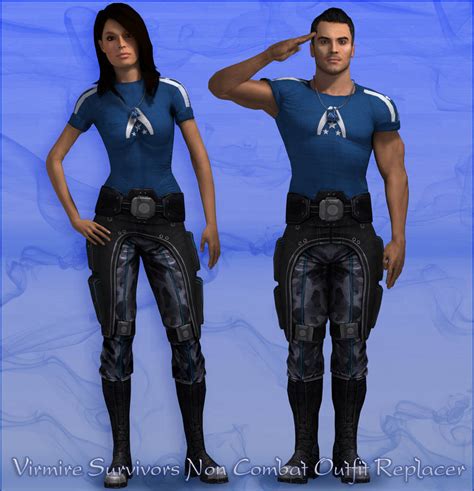 Me3 Virmire Survivors Non Combat Outfit Replacer By Kurauamami On Deviantart