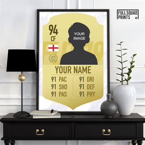 Personalised FIFA 19 Card Poster Custom FIFA 19 Ultimate Team Card