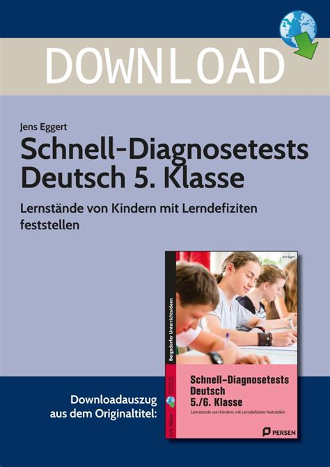 Schnell Diagnosetests Deutsch 5 Klasse Sekundarstufe