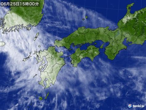 過去の気象衛星西日本2023年06月25日 日本気象協会 Tenkijp