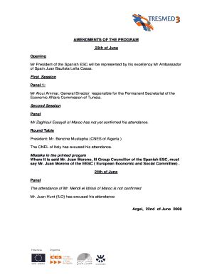 Fillable Online Amendments Of The Program Fax Email Print Pdffiller