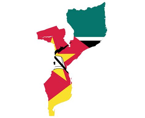 Mozambique Bandera Nacional Frica Emblema Mapa Icono Vector