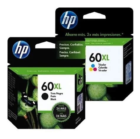 Kit Cartucho Hp 60 Preto E Colorido MercadoLivre