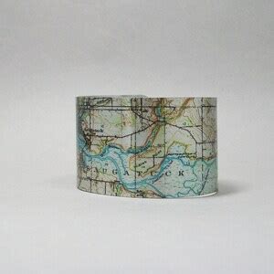 Saugatuck Douglas Michigan Map Cuff Bracelet Unique Gift for - Etsy