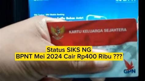 Pencairan Bantuan Bpnt Mei Saldo Masuk Kks Dan Update Pkh