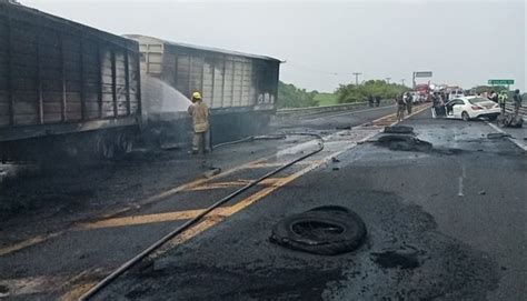 En Seguridad Accidente Vehicular En Puente Nacional Tr Iler Choca