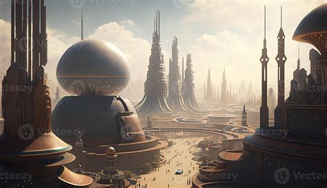 City Of The Future Abstract Technology Futuristic Concept 23143340