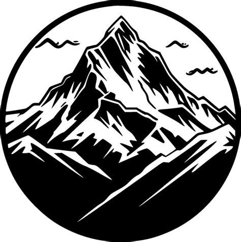 Mountain Range Minimalist And Simple Silhouette Vector Illustration