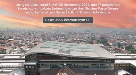 Pembangunan Eskalator Di Stasiun Pasar Senen Penumpang 17 KA Ini