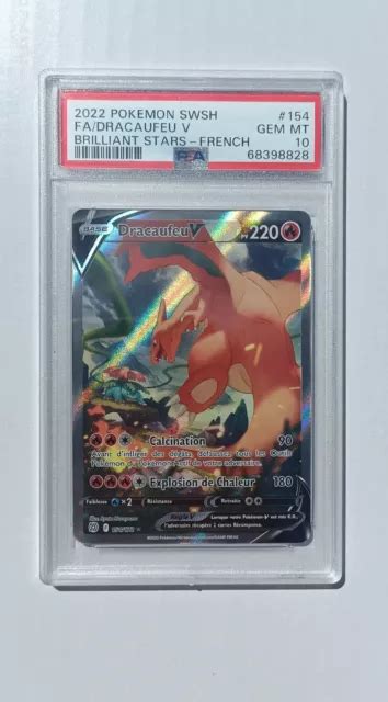 CARTE POKEMON DRACAUFEU V ALT PSA 10 154 172 Stars Étincelantes FR EUR