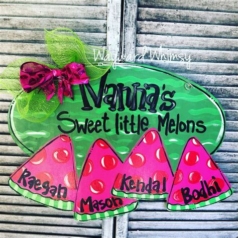 Watermelon Summer Door Hanger Can Customize Etsy In 2024 Summer