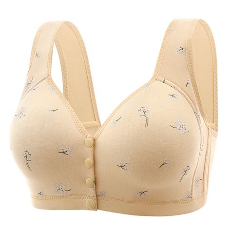 Elderly Old Lady Daisy Uplift Open Front Bra For Large Bust Snap Front