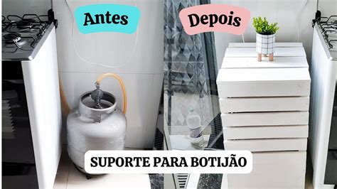 Como fazer suporte para botijão de gás usando pallet de uma forma fácil