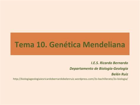 Genetica Mendeliana Ppt Descarga Gratuita