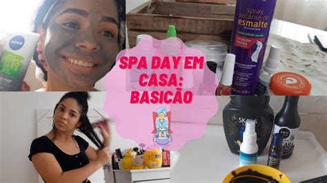 Spa day basicão argila facial hidratação do cabelo unhas e