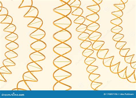 D Rendering Of Dna Deoxyribonucleic Acid Structure D Illustration