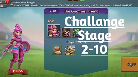 Lords Mobile Challenge Stage 2 10 F2p The Gnomes Friend Challange Stage