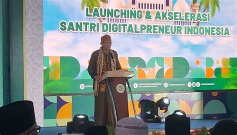 Launching Di Ponpes Serang Sandiaga Optimis Program Santri