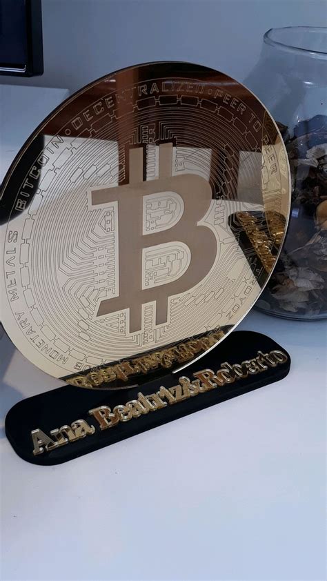 Enfeite Moeda Bitcoin Personalizamos Nome Elo