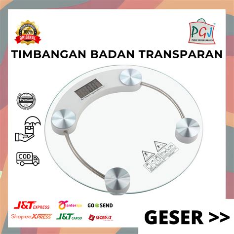 Jual PGJ Timbangan Badan Bulat Transparan V330 Timbangan Digital