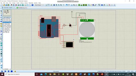 Pir Motion Sensor With Arduino In Proteus Software Youtube